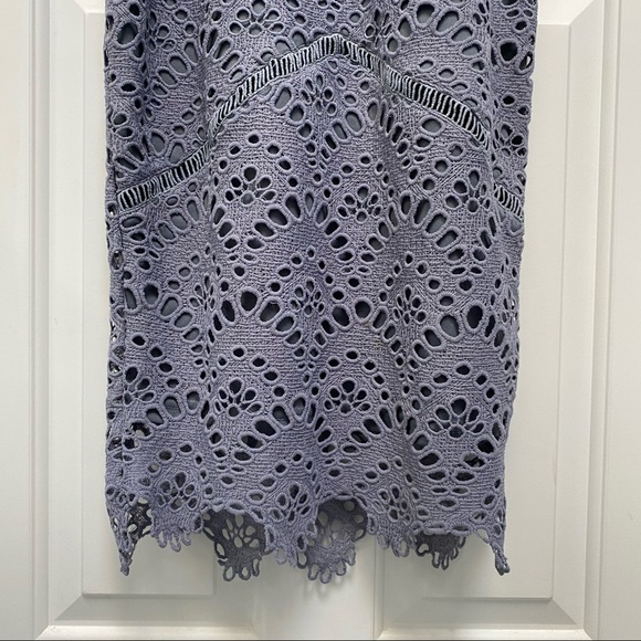 Periwinkle Lace Midi Dress - Picture 10 of 12